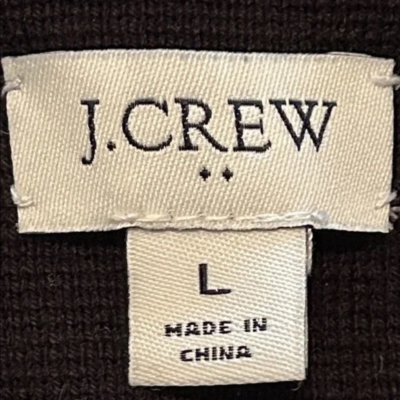 J. Crew Cotton Sweater Blazer Button Front Black Size Large - Picture 2 of 6